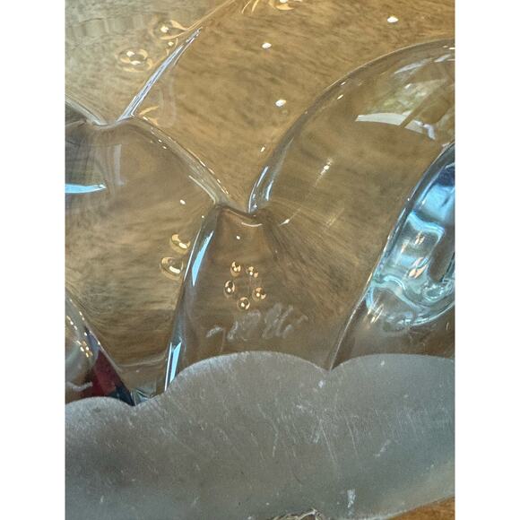 Michael Shearer Spirit Art Glass Oval Bowl Signed Dated - Picture 11 of 12